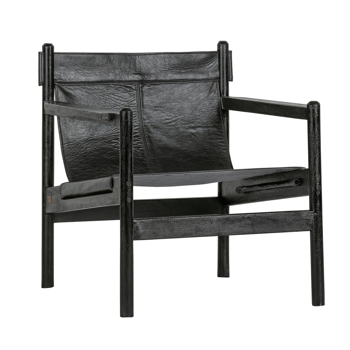 CHILL BLACK LEATHER ARMCHAIR