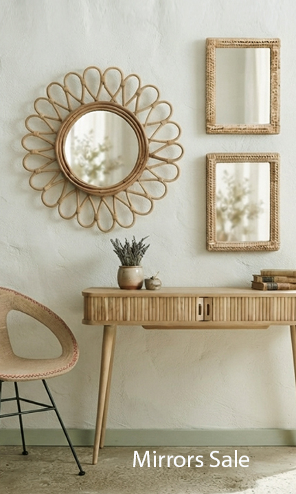 Rattan mirrors sale
