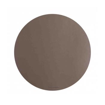 DOVE GREY ROUND PU PLACEMAT