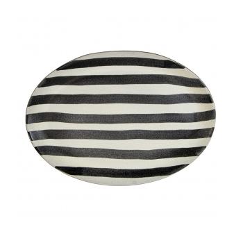 DARQUE LΑRGE PLATTER WITH WIDE STRIPES