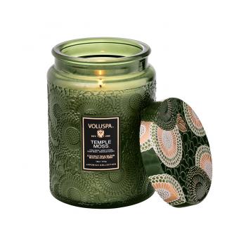 TEMPLE MOSS SCENTED CANDLE IN LARGE JAR 