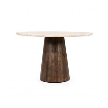 AIKIN TRAVERTINE DINING TABLE