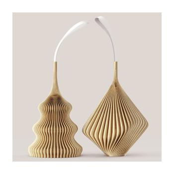 ZAYL GOLD SET OF TWO ORNAMENTS