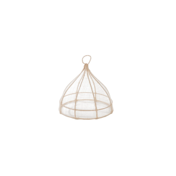 ABACA ROUND S WHITE FOOD COVER 