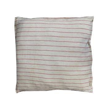 RED STRIPED SQUARE CUSHION 