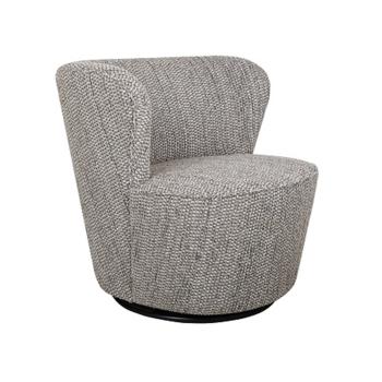PRATO BEIGE/BROWN SWIVEL ARMCHAIR 