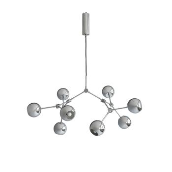 DROP CHROME GLOBE CHANDELIER 