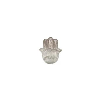 HAND SINGLE P SILVER CANDLE HOLDER