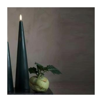 CONE T GREEN LED CANDLE HOLDER
