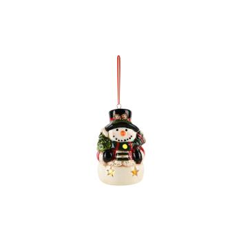 SNOWMAN HANG. ORNAMENT W LED 