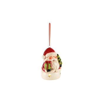 SANTA W TREE HANG. ORNAMENT W LED
