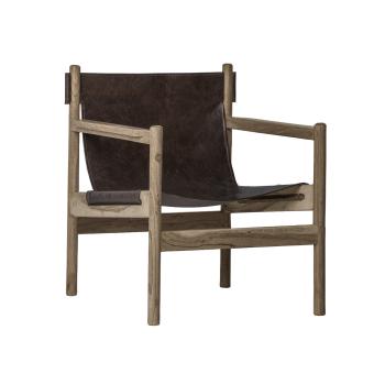 JULIAN RICH BROWN ARMCHAIR
