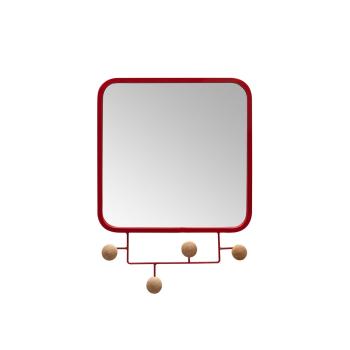 RED MIRROR COAT RACK