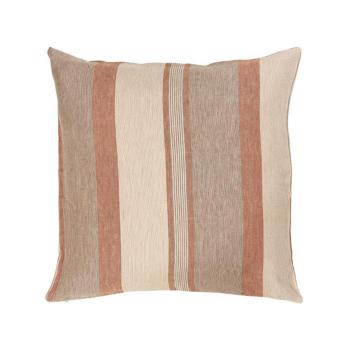VINE BEIGE W BROWN/RUST LINES CUSHION 
