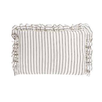 CUSHION 5 OFF WHITE/BLK STRIPES