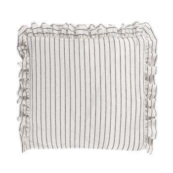 OFF WHITE/BLK STRIPES SQ CUSHION 