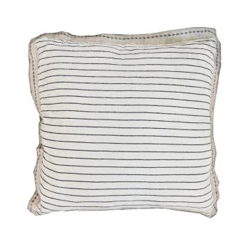OFF WHITE W BLK STRIPES CUSHION