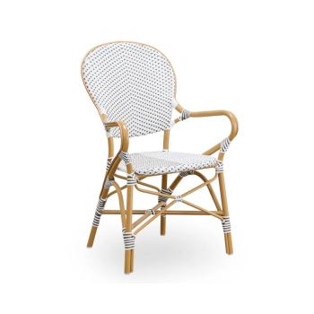ISABELL WH-COPPUCCINO OUTDOOR DINING ARMCHAIR