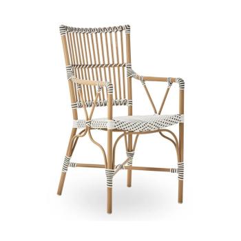 MONIQUE WH-COPPUCCINO OUTDOOR DINING ARMCHAIR