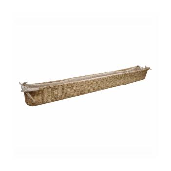 SUAL LONG BASKET CREAM ABACA 10*70*7