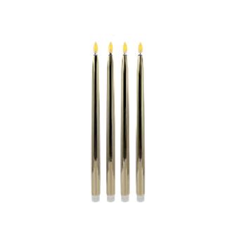 LED GOLD CANDLE SET4